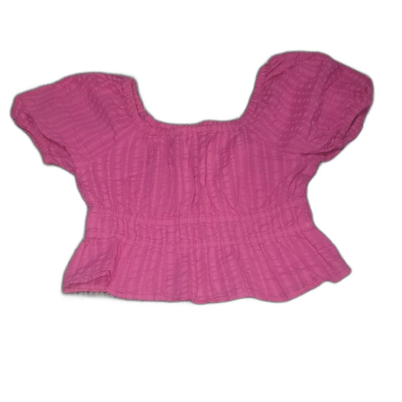 Tommy Hilfiger Pink Top with Puffy Sleeves - Picture 2 of 3